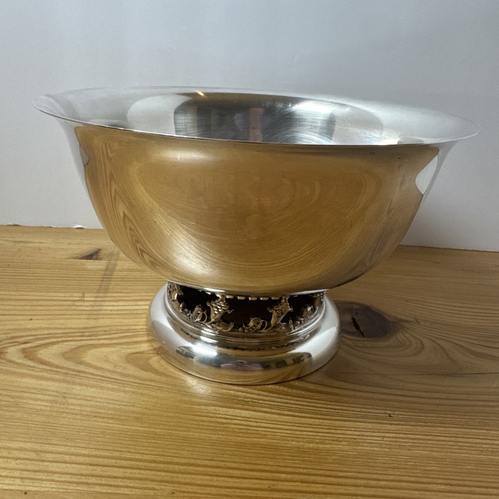 The Sheffield Silver Company 8 Inch Vintage Silverplate Serving Bowl MCM
